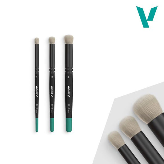 Natural Bristle Dry Brush Set - S, M, and L