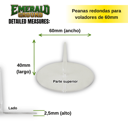 Peana para voladores de 60mm