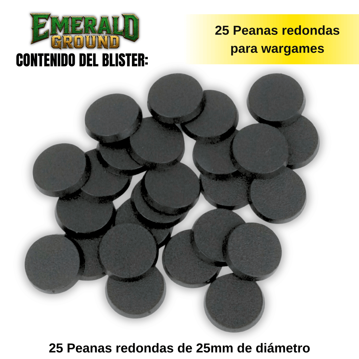Peanas redondas de 25mm