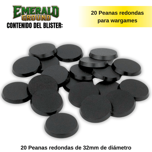 Peanas redondas de 32mm