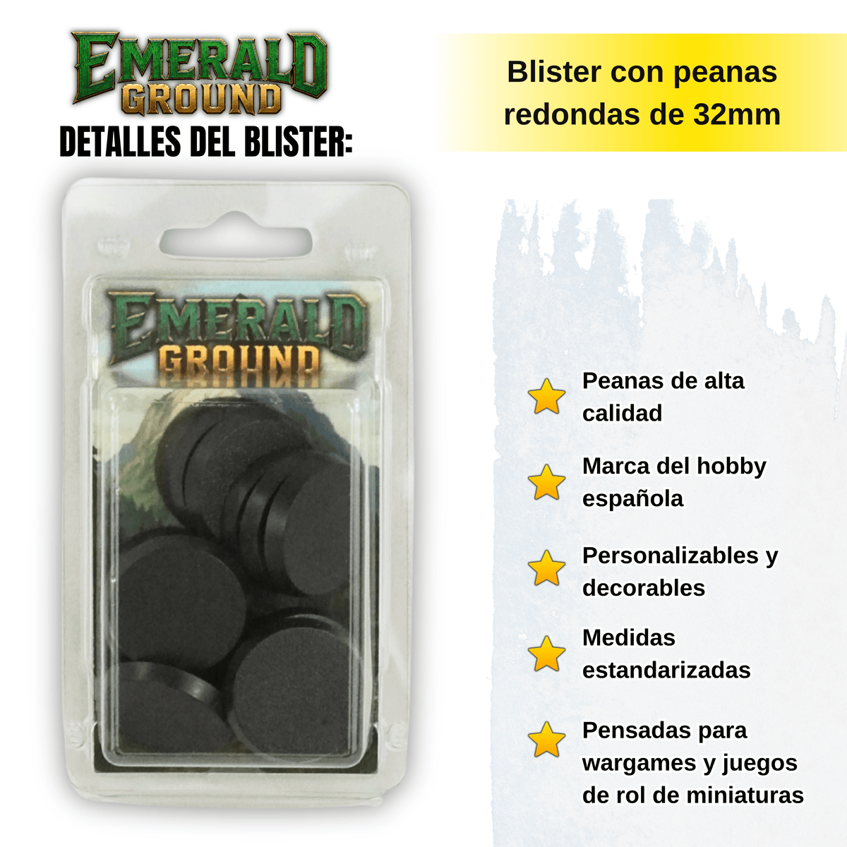 Peanas redondas de 32mm