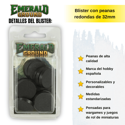Peanas redondas de 32mm