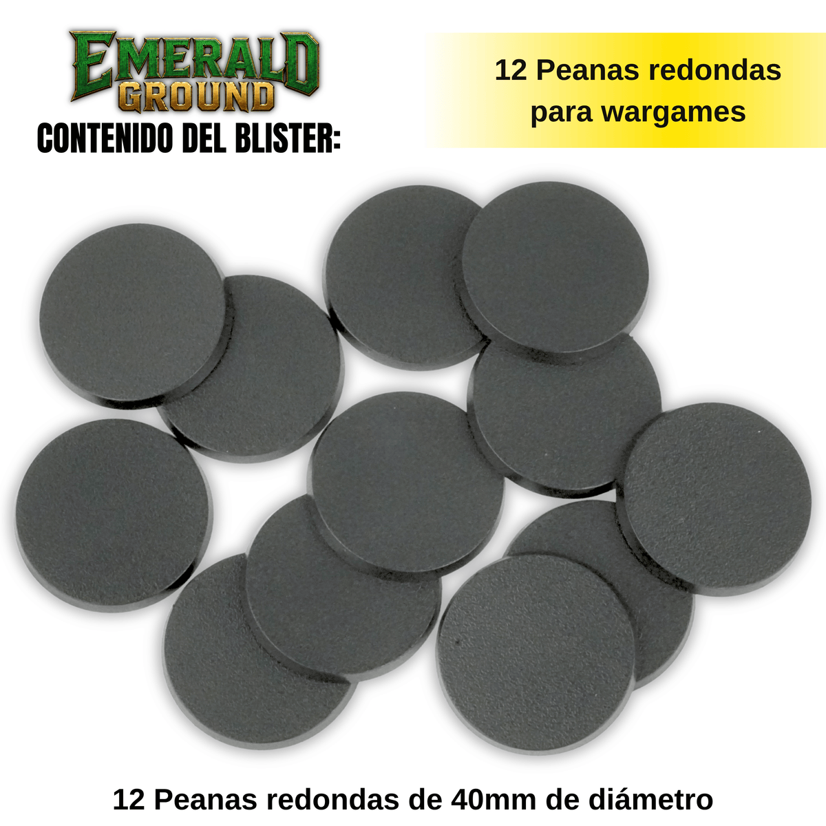 Peanas redondas de 40mm