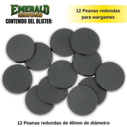 Peanas redondas de 40mm