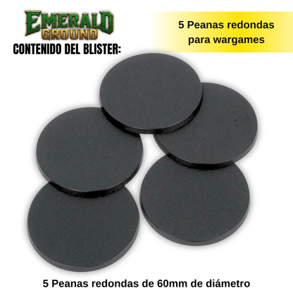 Peanas redondas de 60mm