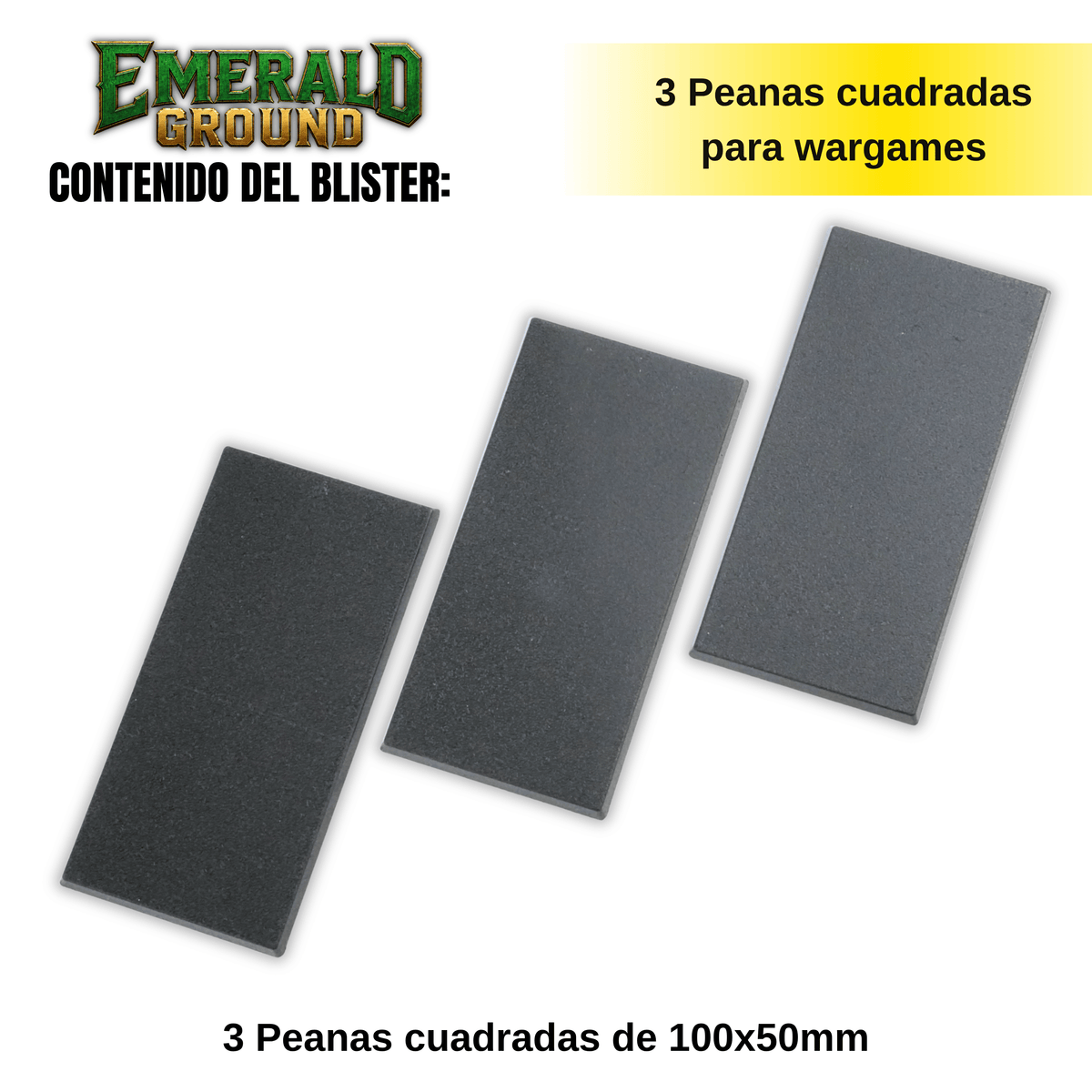 Peanas cuadradas de 100x50mm