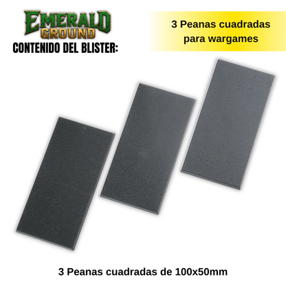 Peanas cuadradas de 100x50mm