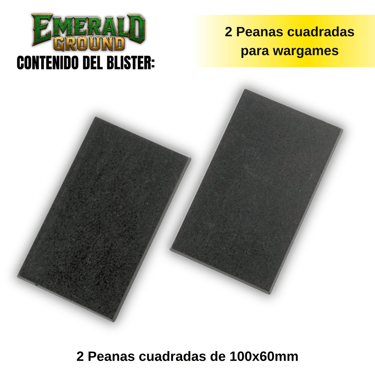 Peanas cuadradas de 100x60mm