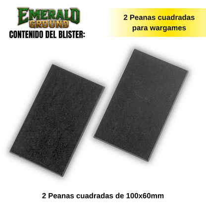 Peanas cuadradas de 100x60mm