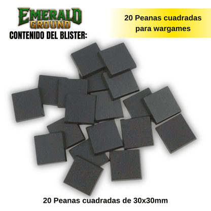 Peanas cuadradas de 30x30mm