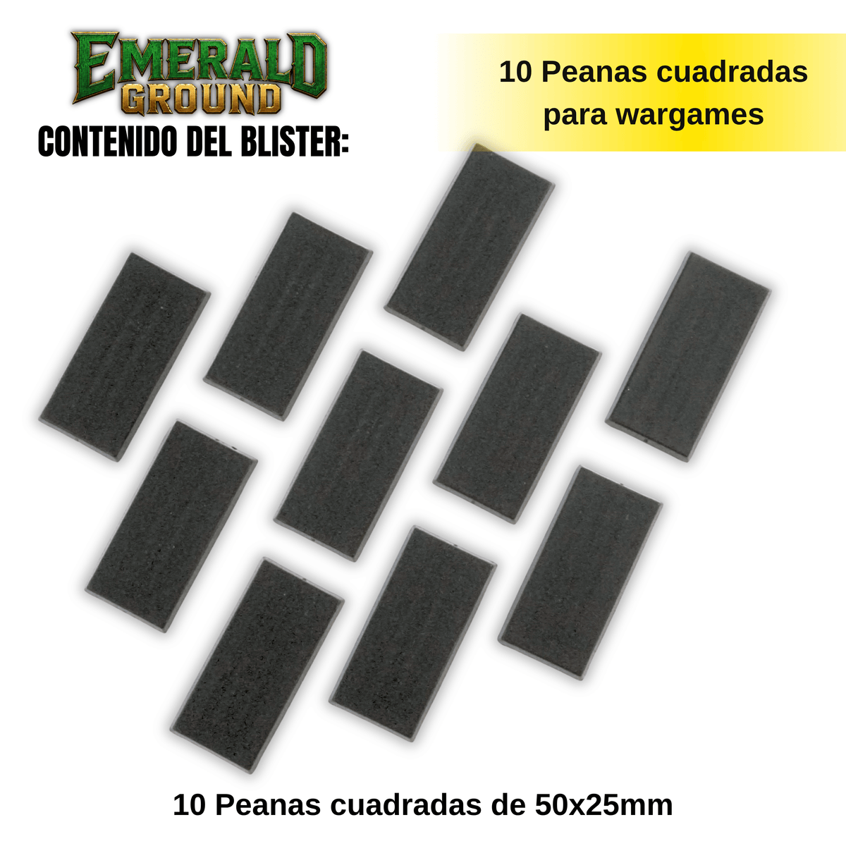 Peanas cuadradas de 50x25mm