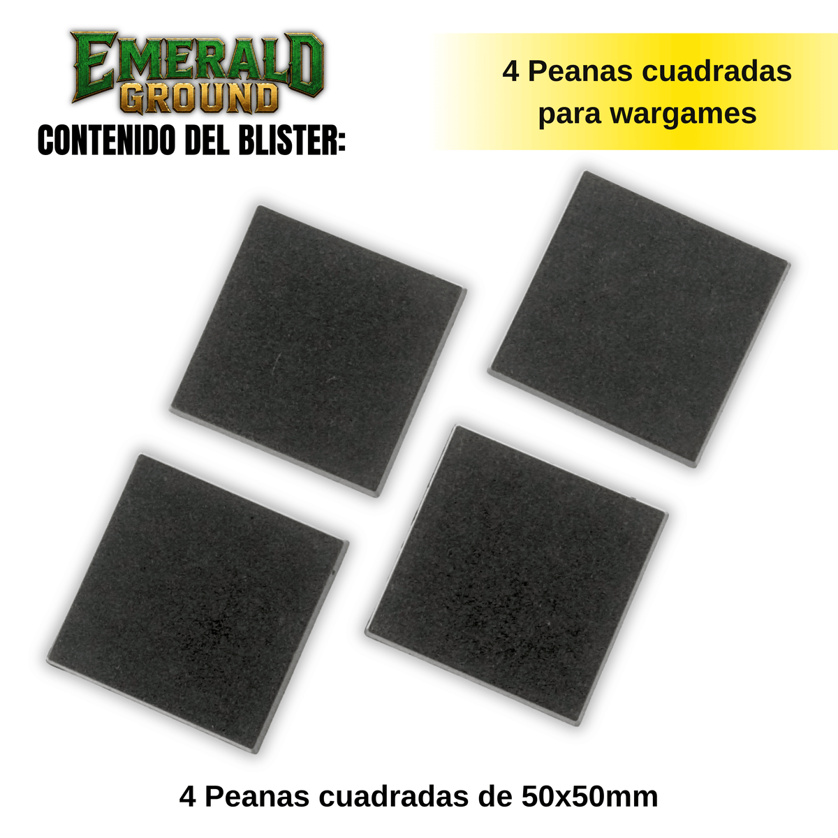 Peanas cuadradas de 25x25mm