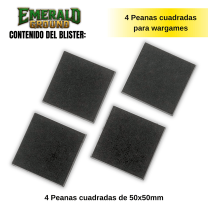 Peanas cuadradas de 25x25mm