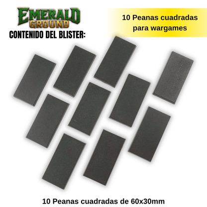 Peanas cuadradas de 60x30mm