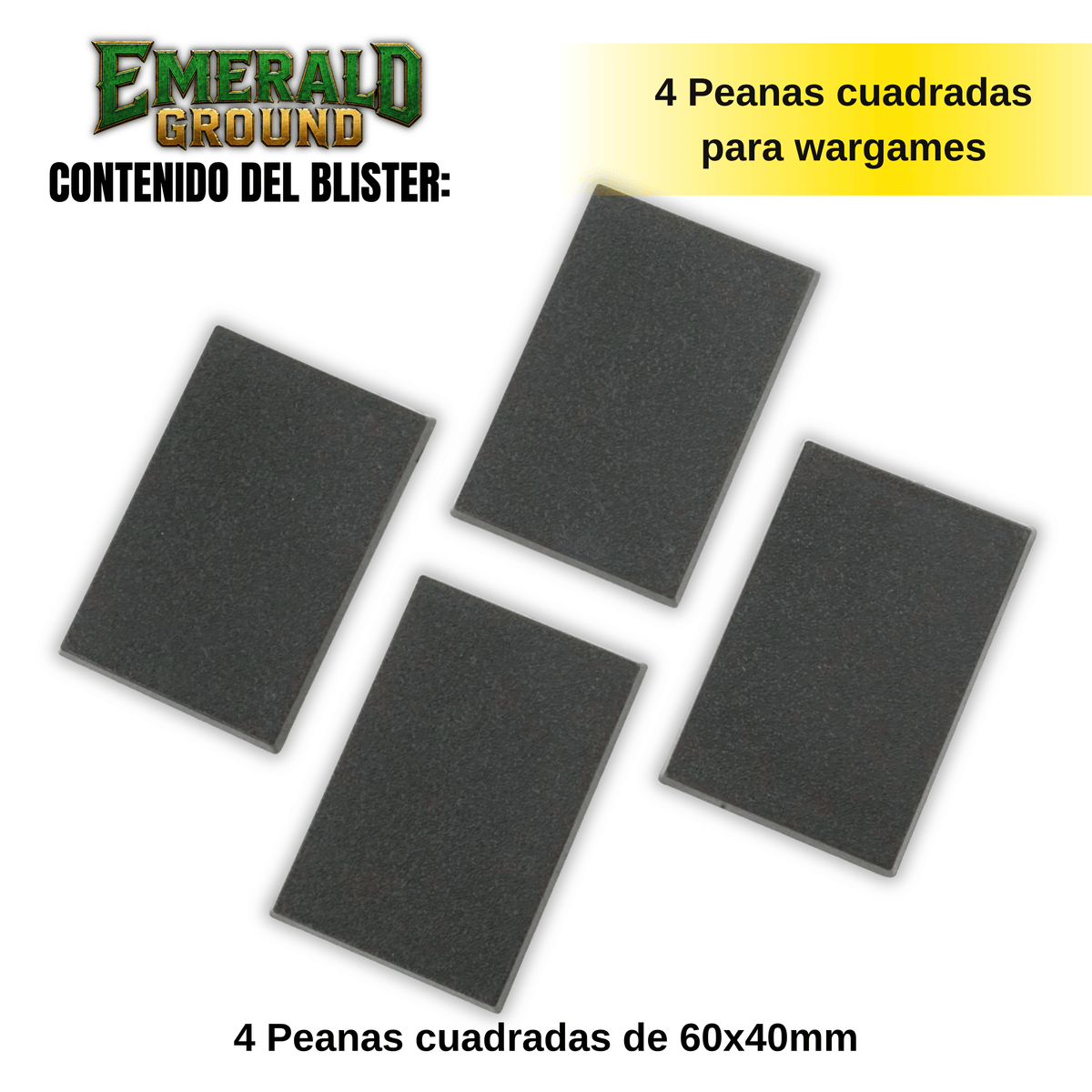 Peanas cuadradas de 60x40mm
