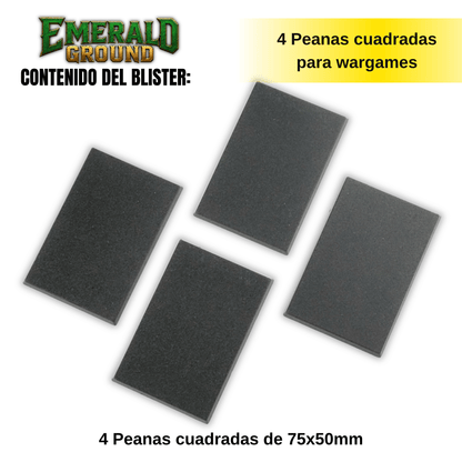 Peanas cuadradas de 75x50mm