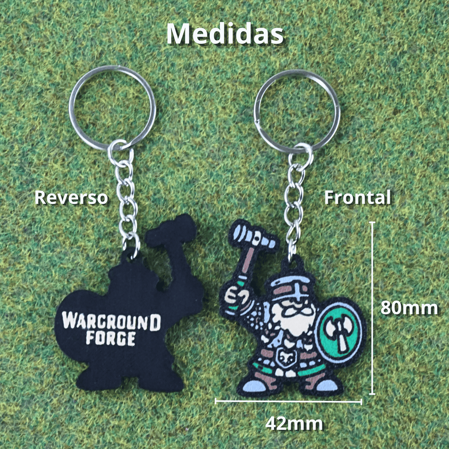 Dwarven Defender Keychain