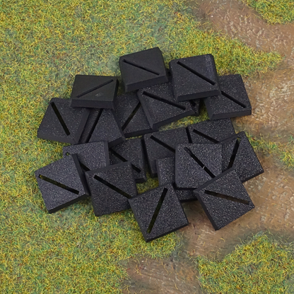 20mm - Slotted Square Bases (20 units)