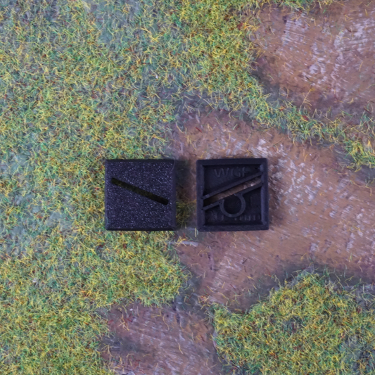 20mm - Square Slotted Bases semi-diagonal L (20 units)