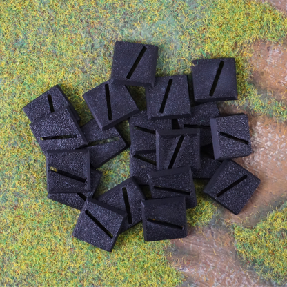 20mm - Square Slotted Bases semi-diagonal L (20 units)
