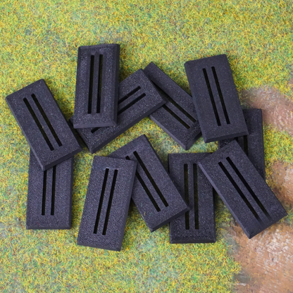 50x25mm - Slotted Square Bases (10 units)